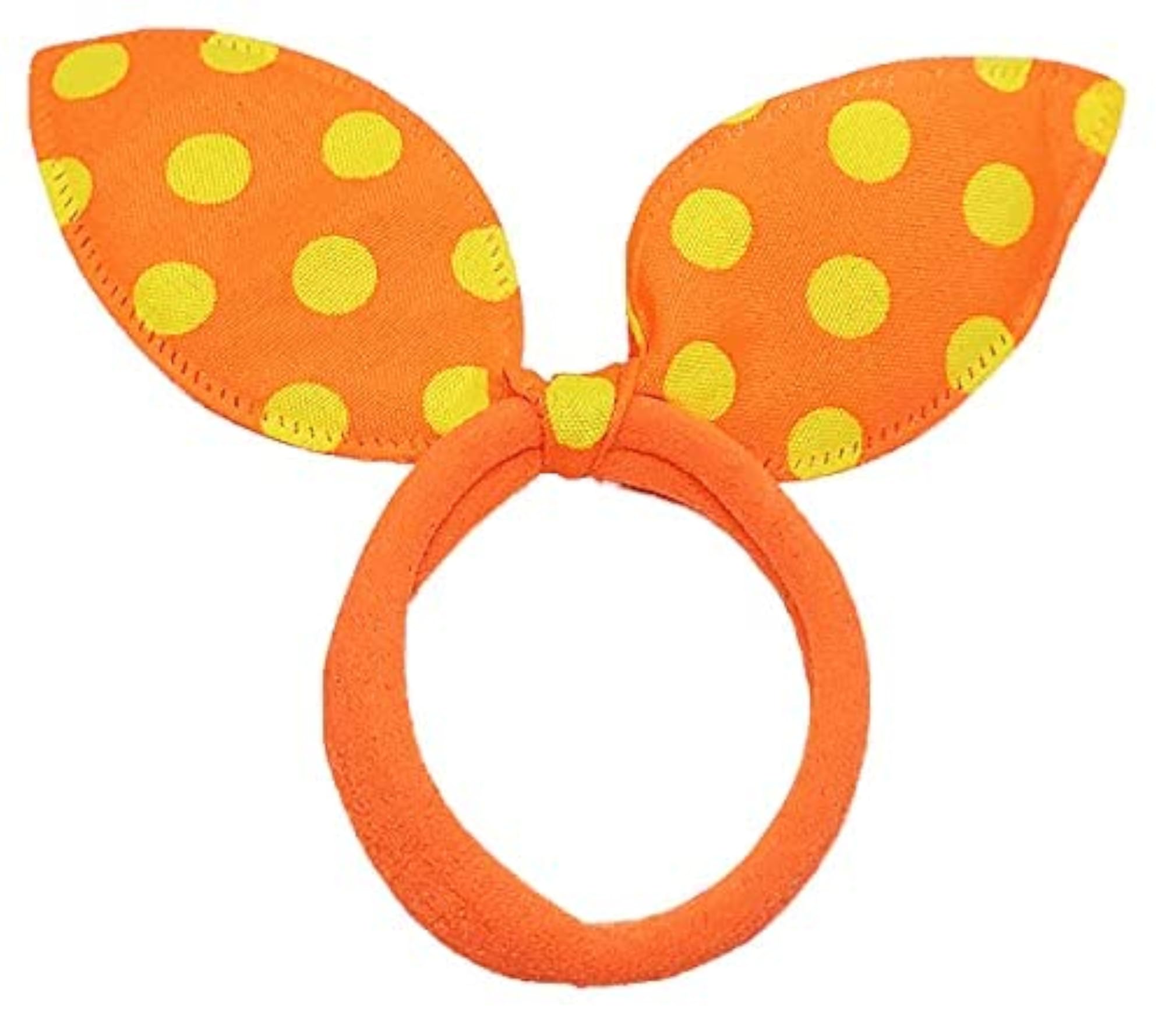 Rabbit Ear Hair Tie Rubber Bands for Girls, Pack of 6